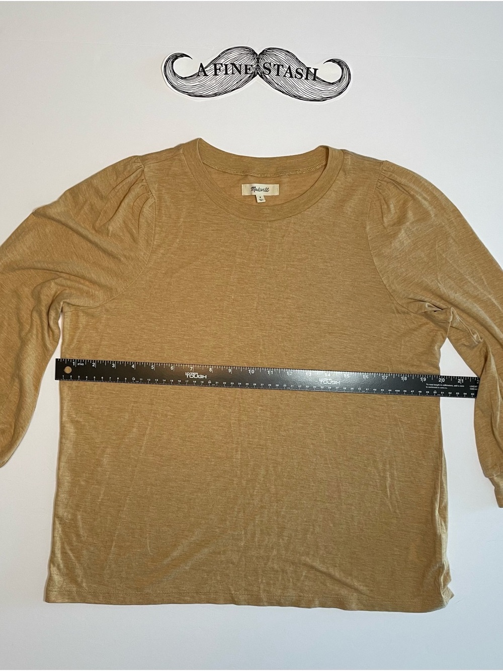 Madewell Long Sleeve Crewneck Shirt - Camel